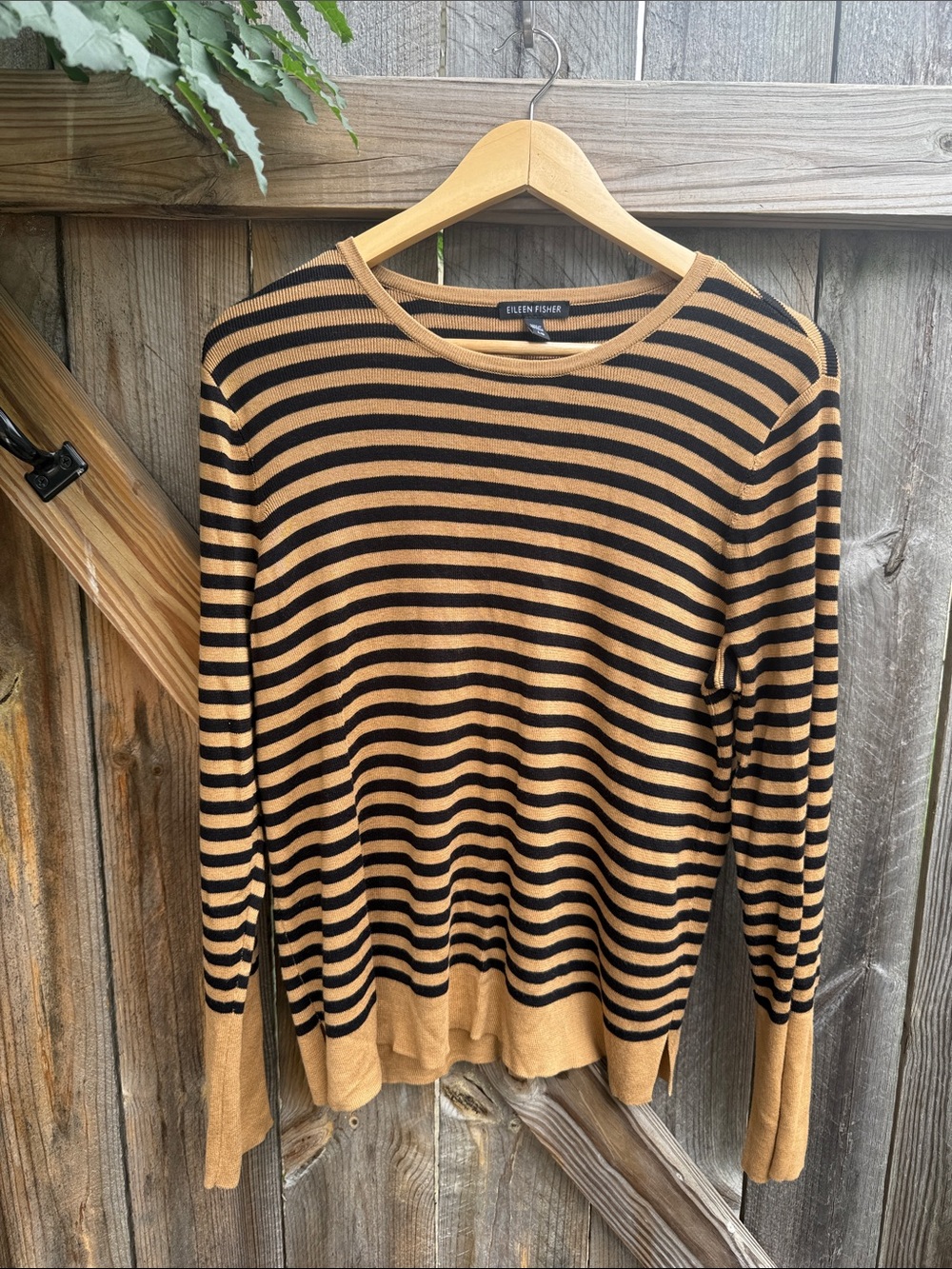 Eileen Fisher Tencel Silk Striped Top